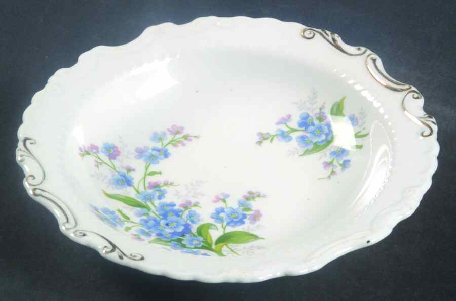 Forget Me Not Round Sweet Meat Dish by Royal Albert-1
