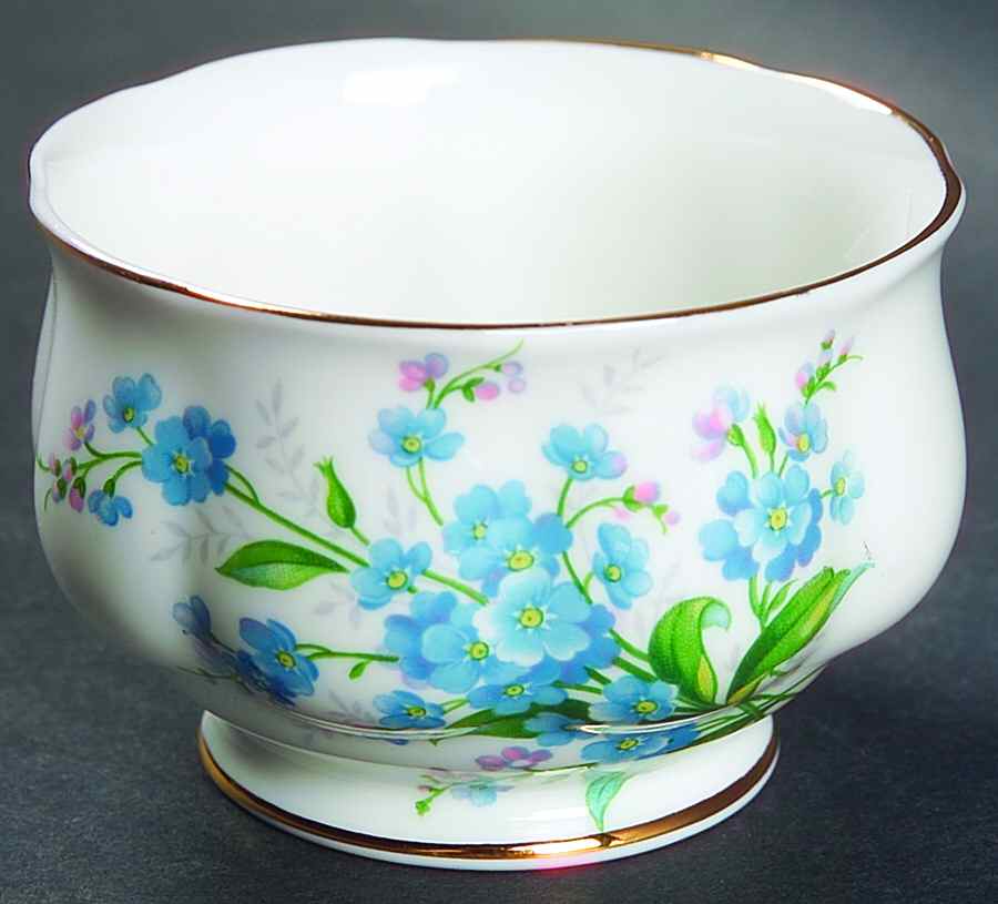 Forget Me Not Mini Open Sugar Bowl by Royal Albert-1