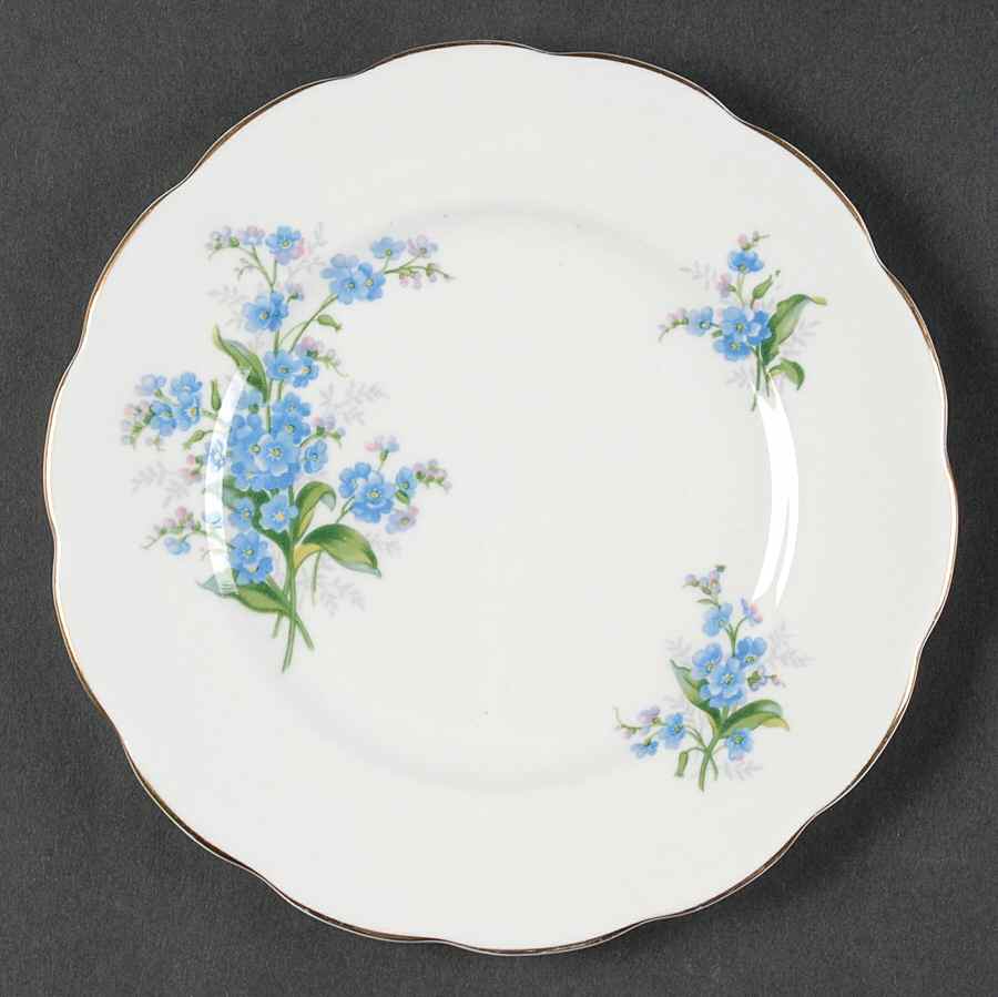 Forget Me Not Dessert/Pie Plate by Royal Albert-1