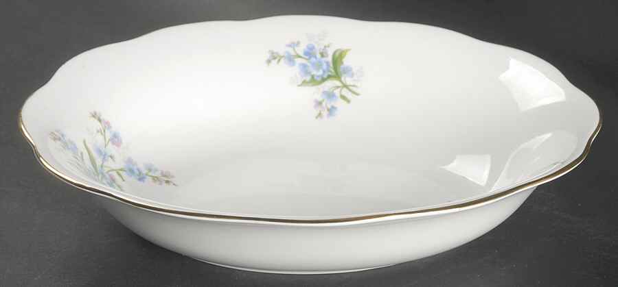 Forget Me Not 9" Oval Vegetable Bowl by Royal Albert-1