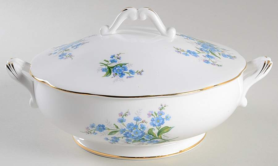 Forget Me Not Round Covered Vegetable by Royal Albert-1