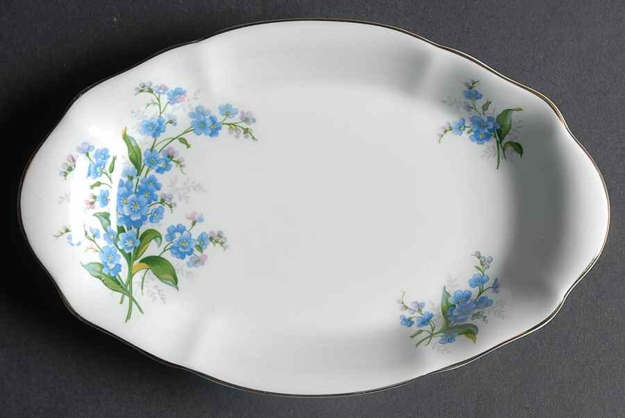 Forget Me Not Tray for Mini Creamer & Open Sugar by Royal Albert-1