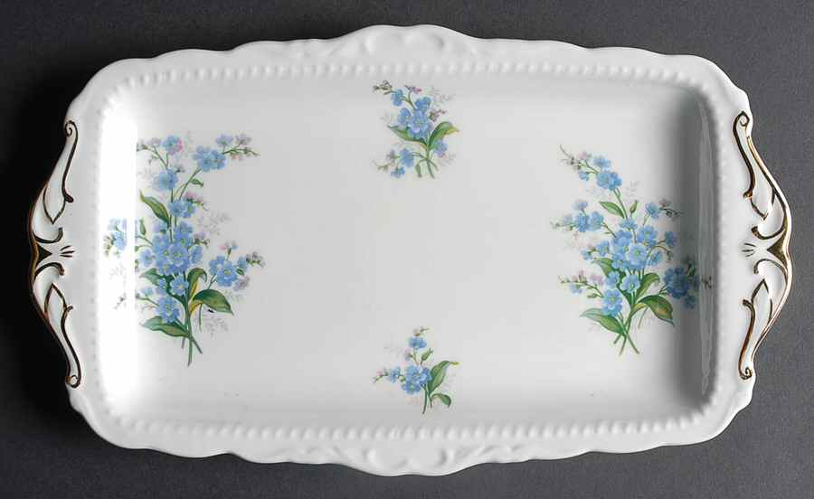 Forget Me Not Large Sandwich Tray by Royal Albert-1