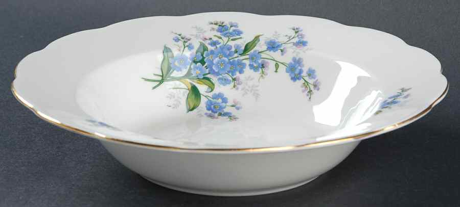 Forget Me Not Rim Soup Bowl by Royal Albert-1