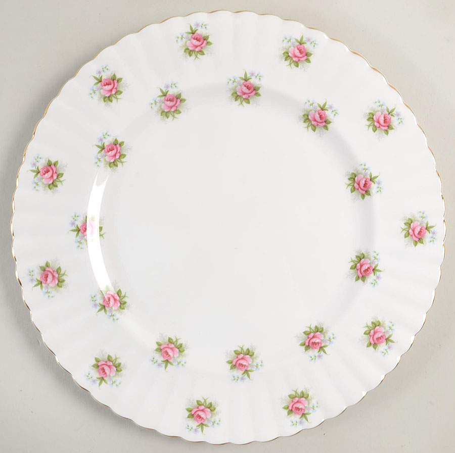 Forget Me Not Rose Dinner Plate by Royal Albert-1