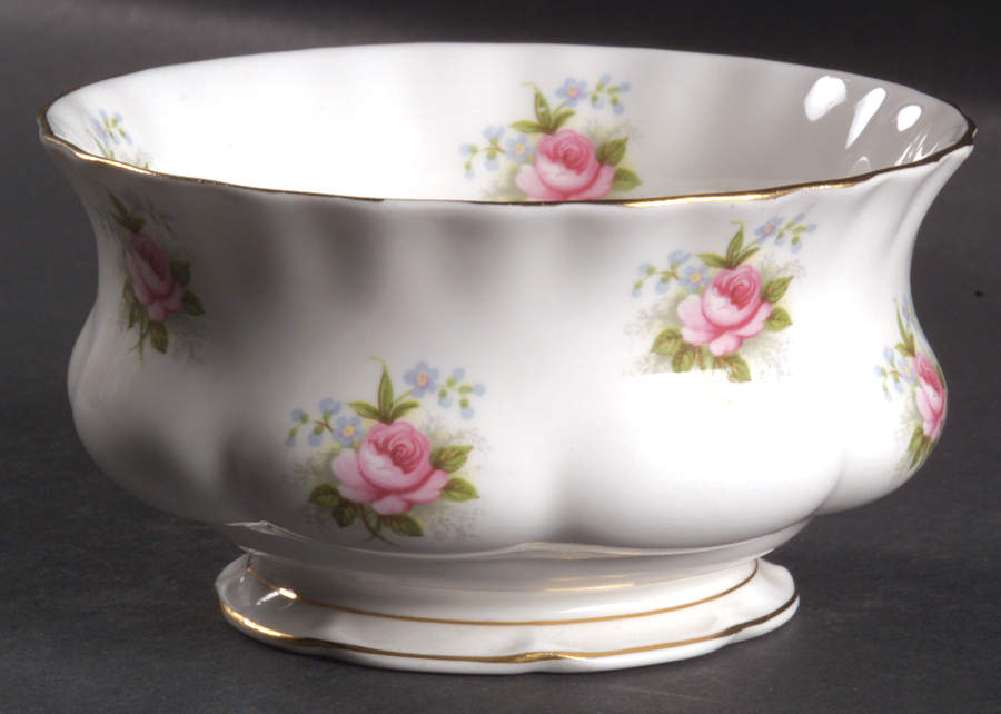 Forget Me Not Rose Open Sugar Bowl by Royal Albert-1