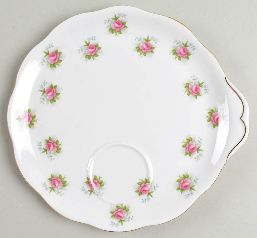Forget Me Not Rose Snack Plate by Royal Albert-1