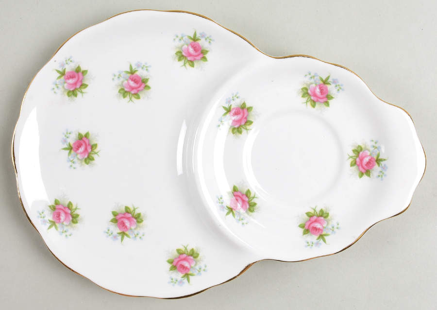 Forget Me Not Rose Plate for Dessert Plate & Cup Set by Royal Albert-1
