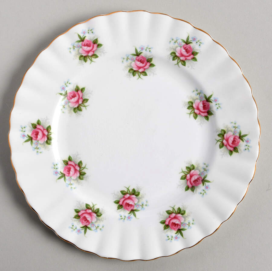 Forget Me Not Rose Round Butter No Lid by Royal Albert-1