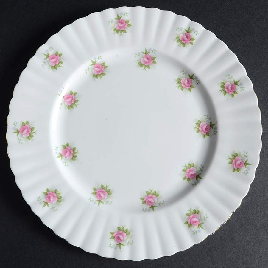 Forget Me Not Rose Luncheon Plate by Royal Albert-1