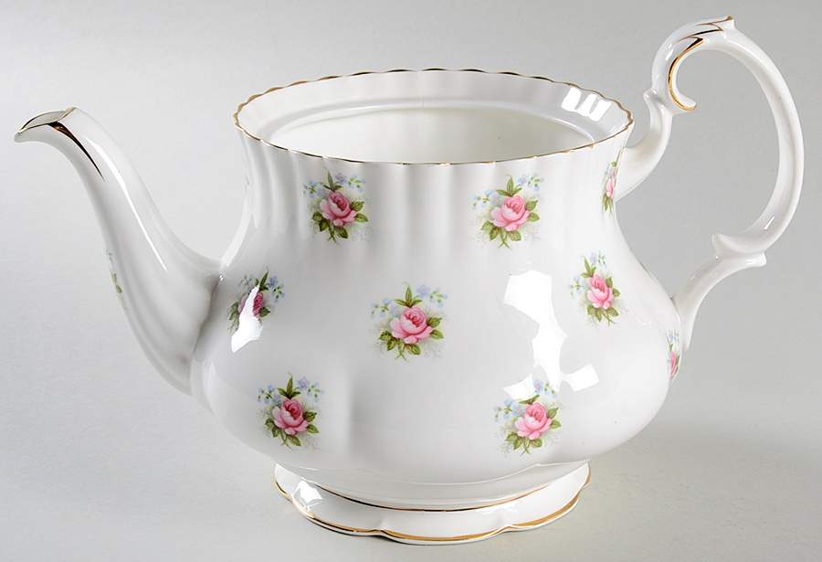 Forget Me Not Rose Teapot No Lid by Royal Albert-1