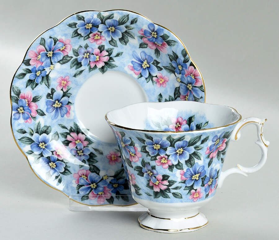 Garden Party Series Footed Cup & Saucer Set by Royal Albert-1