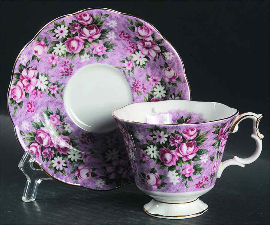 Garden Party Series Footed Cup & Saucer Set by Royal Albert-1