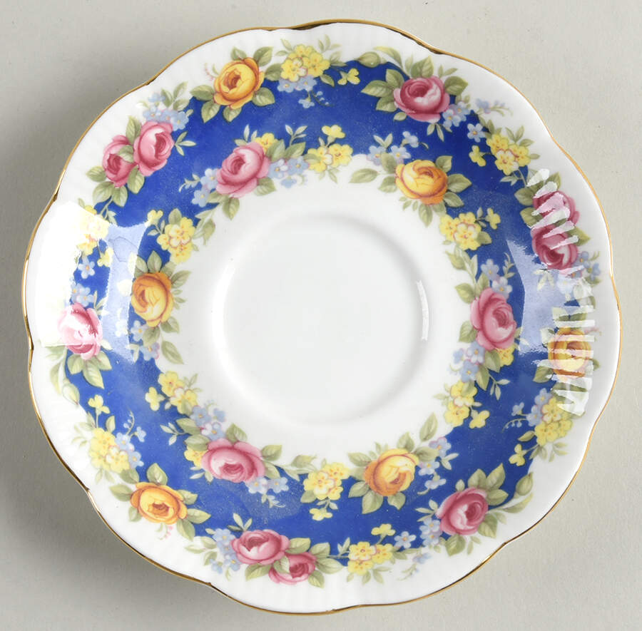 Garland Series Saucer for Footed Cup by Royal Albert-1