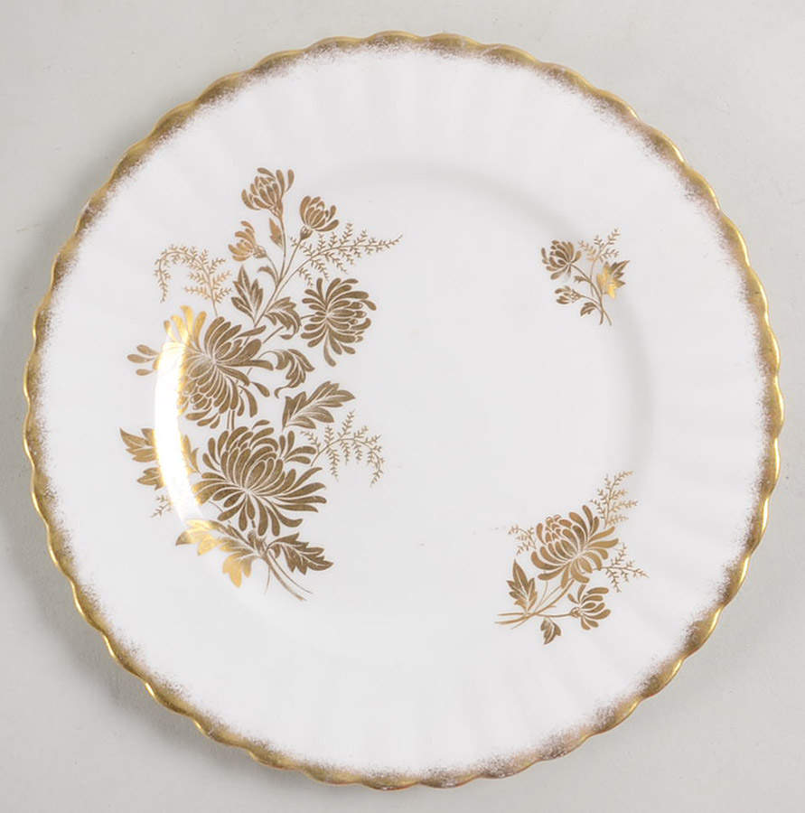 Golden Glory Dessert/Pie Plate by Royal Albert-1