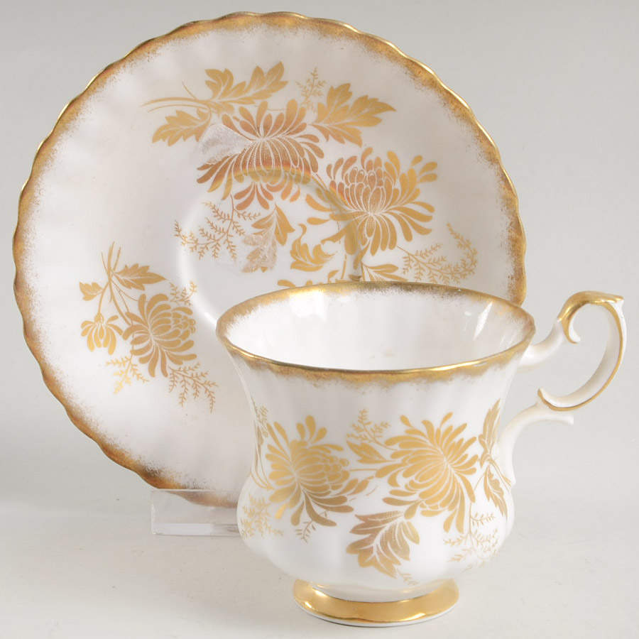 Golden Glory Footed Demitasse Cup & Saucer Set by Royal Albert-1