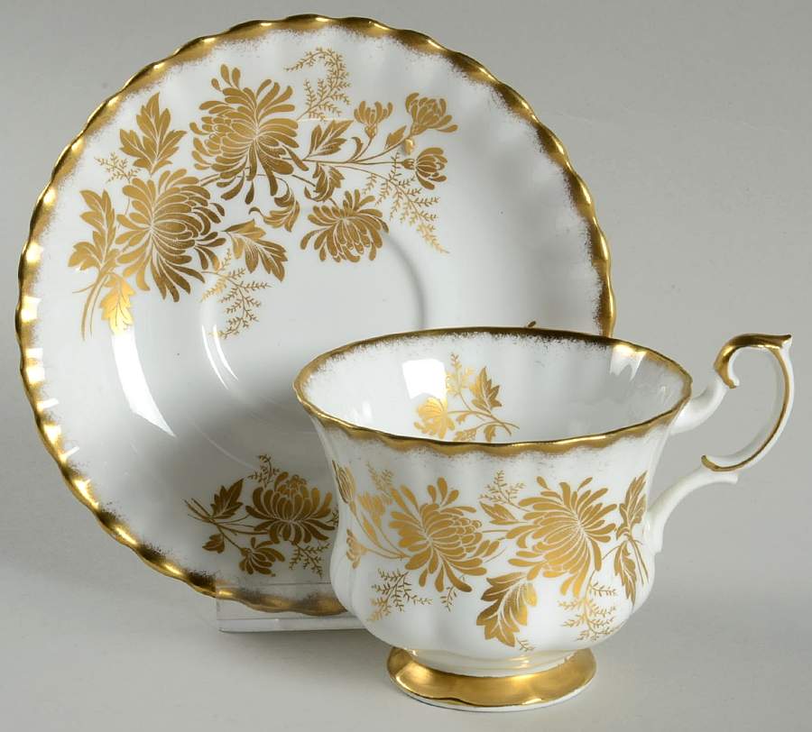 Golden Glory Footed Cup & Saucer Set by Royal Albert-1
