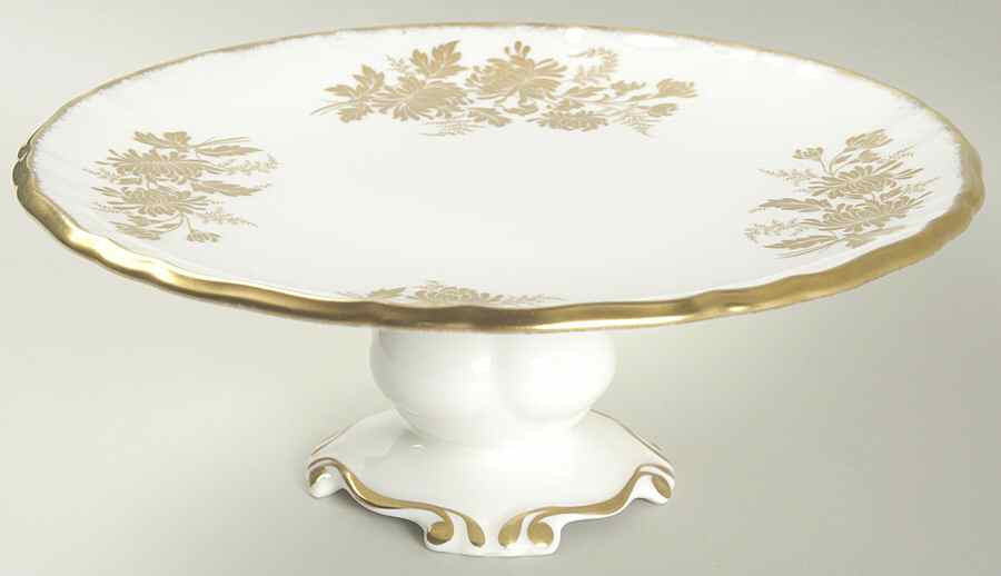 Golden Glory 9" Diameter Pedestal Cake Stand by Royal Albert-1