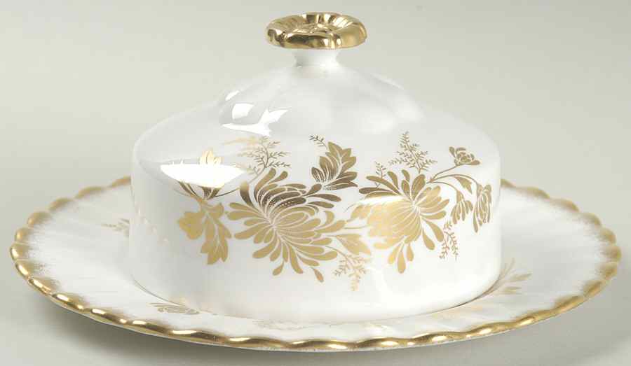 Golden Glory Round Covered Butter by Royal Albert-1