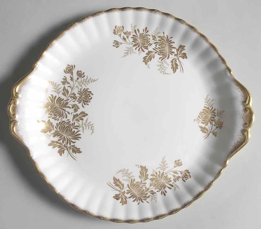 Golden Glory Handled Cake Plate by Royal Albert-1