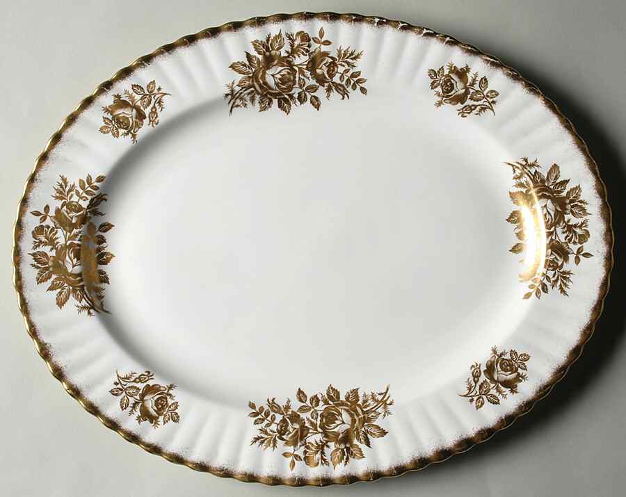 Golden Glory 15" Oval Serving Platter by Royal Albert-1