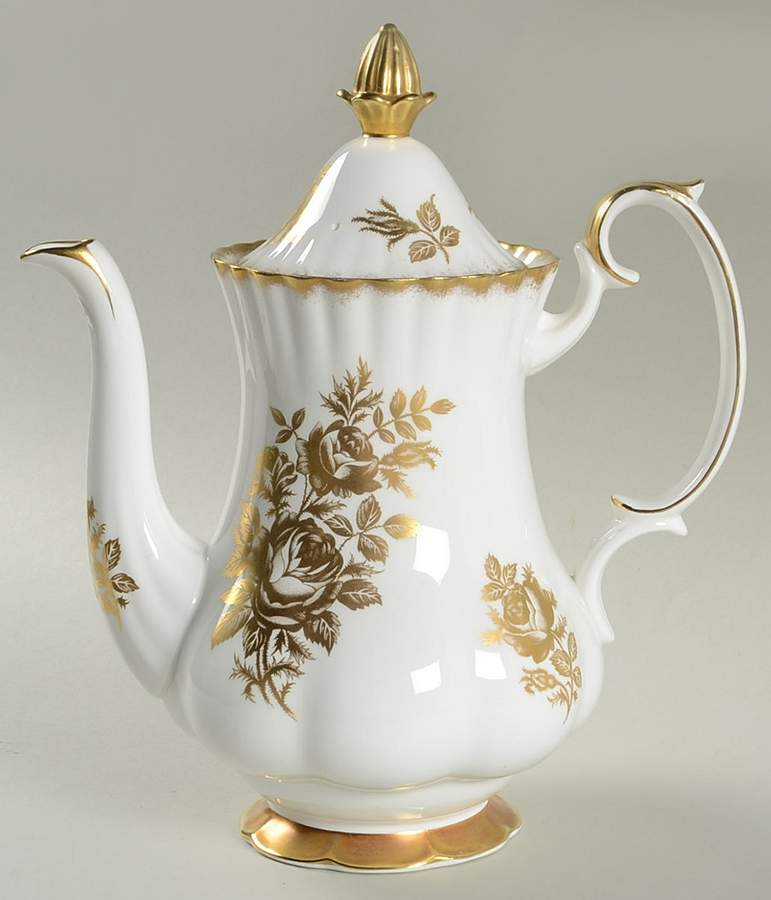 Golden Rose Mini Coffee Pot & Lid by Royal Albert-1