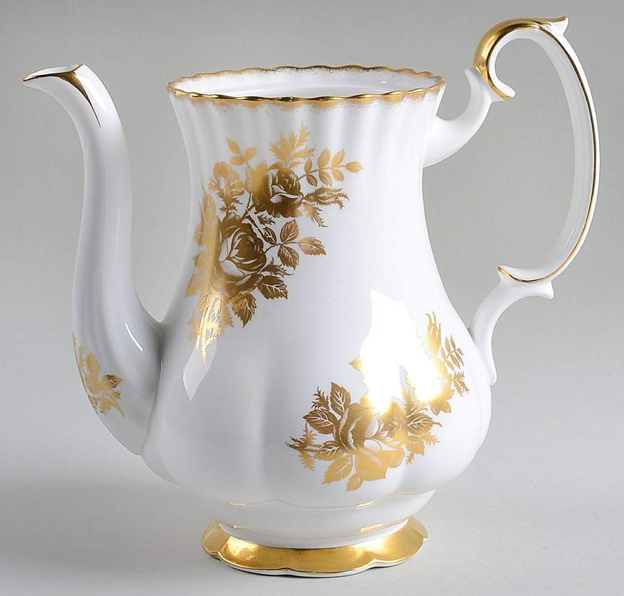 Golden Rose Coffee Pot No Lid by Royal Albert-1