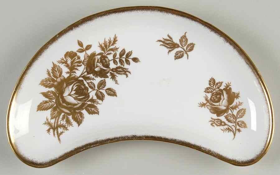 Golden Rose Crescent Salad Plate by Royal Albert-1