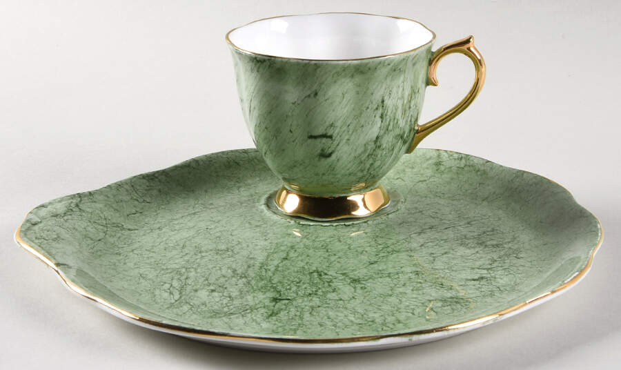 Gossamer Green Snack Plate & Cup Set by Royal Albert-1