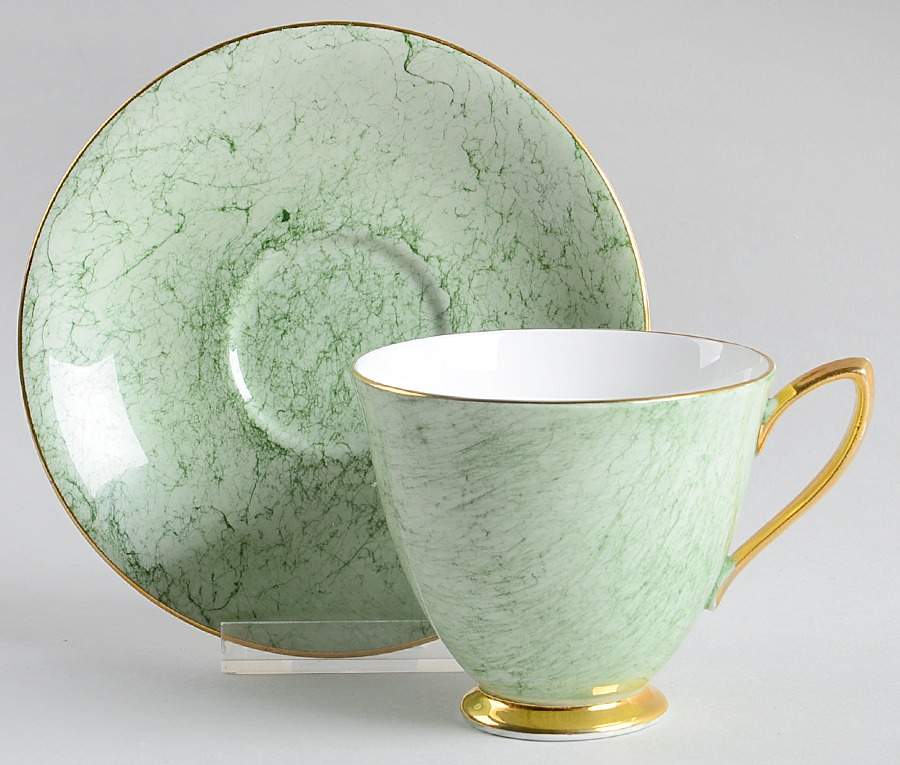 Gossamer Green Footed Cup & Saucer Set by Royal Albert-1