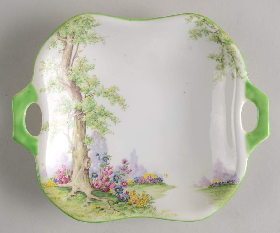 Greenwood Tree (Green Trim) Bon Bon by Royal Albert-1