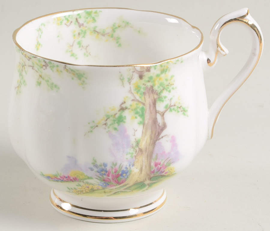 Greenwood Tree (Gold Trim) Footed Cup by Royal Albert-1