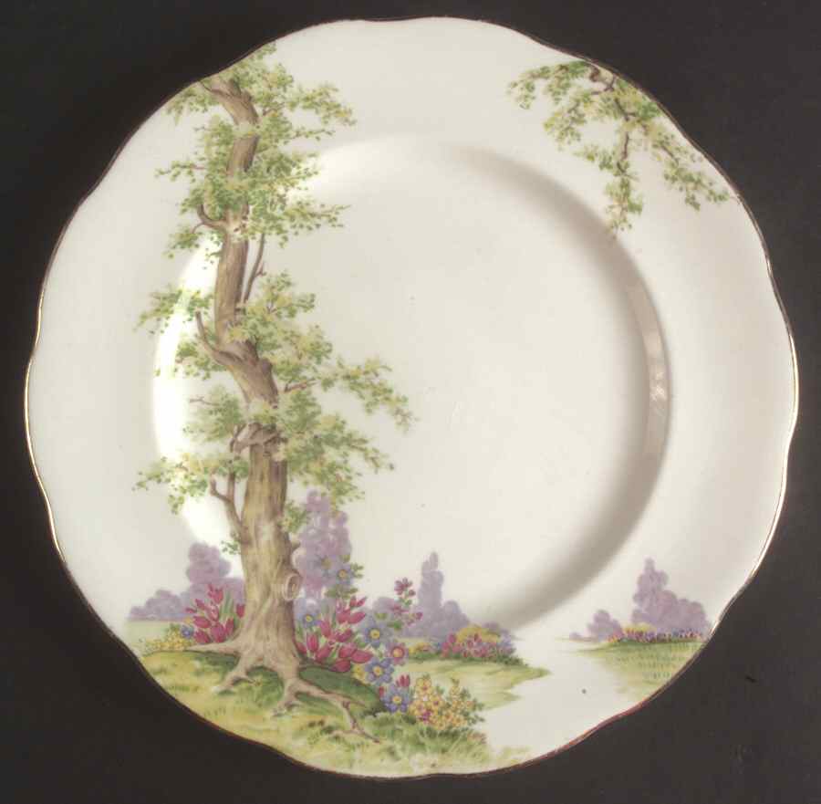 Greenwood Tree (Gold Trim) Dinner Plate by Royal Albert-1