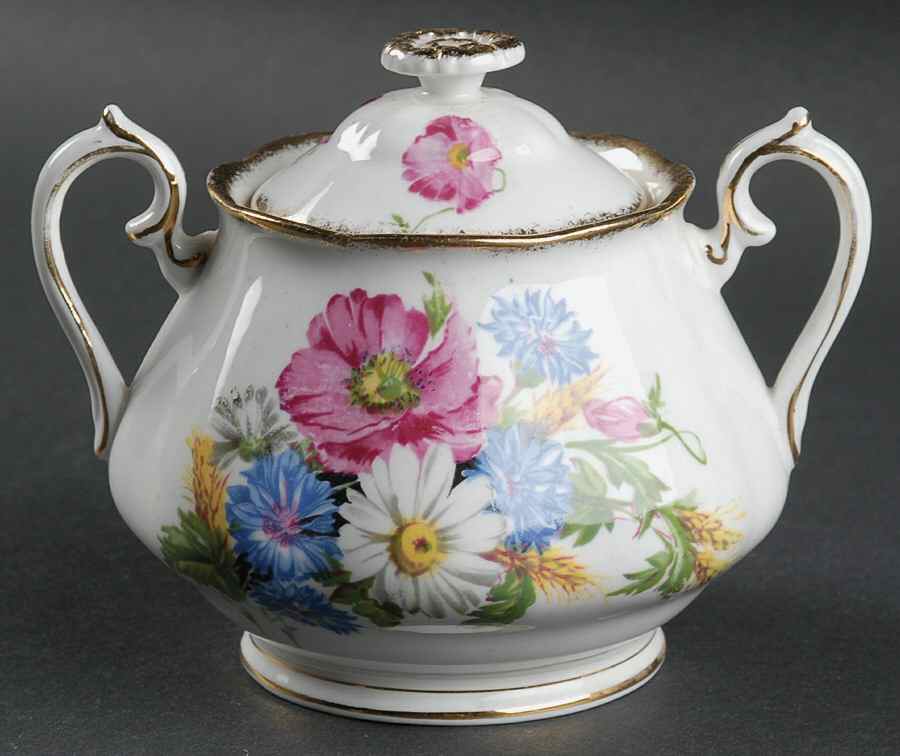 Harvest Bouquet Sugar Bowl & Lid by Royal Albert-1