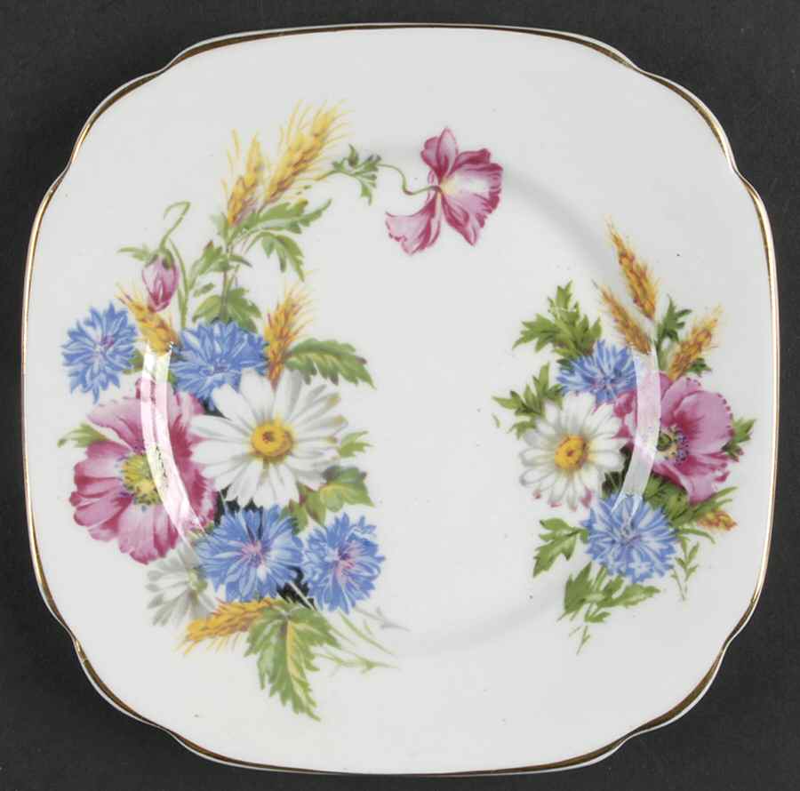 Harvest Bouquet Square Bread & Butter Plate by Royal Albert-1