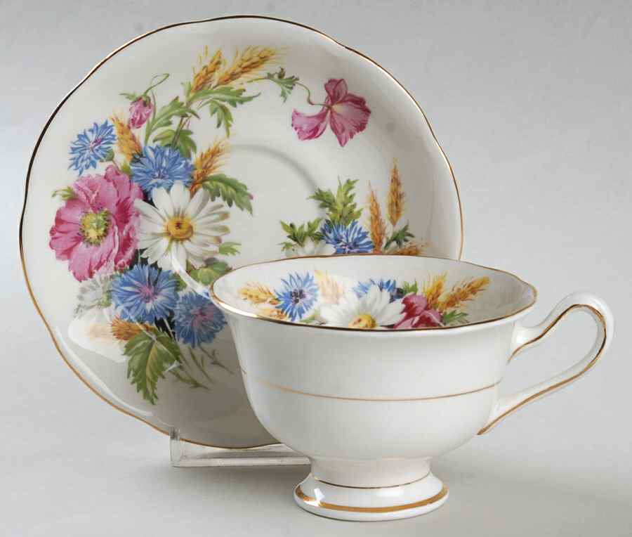 Harvest Bouquet Footed Cup & Saucer Set by Royal Albert-1