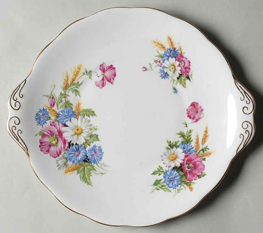 Harvest Bouquet Handled Cake Plate by Royal Albert-1