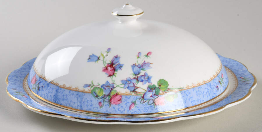 Harebell Round Covered Butter by Royal Albert-1