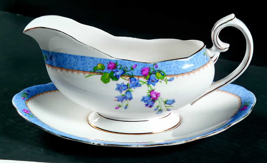 Harebell Gravy Boat & Underplate by Royal Albert-1