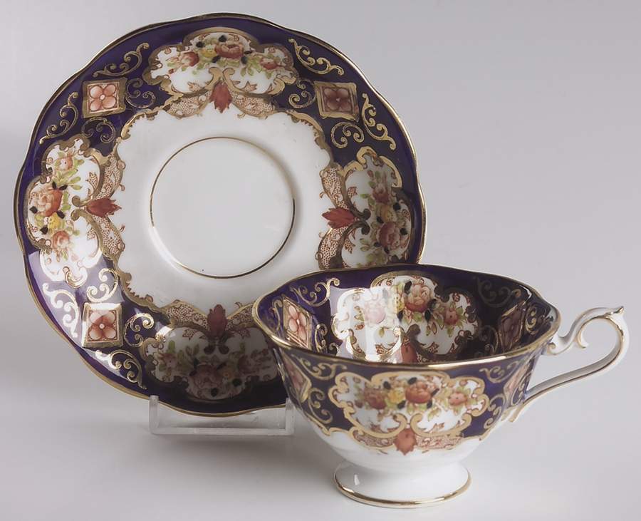 Heirloom (Bone China Stamp) Footed Cup & Saucer Set by Royal Albert-1
