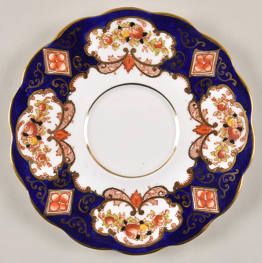 Heirloom (Crown China Stamp, SCALLOPED) Saucer for Cream Soup Bowl by Royal Albert-1
