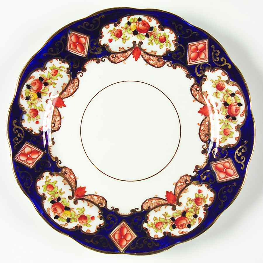 Heirloom (Crown China Stamp, SCALLOPED) Dessert/Pie Plate by Royal Albert-1