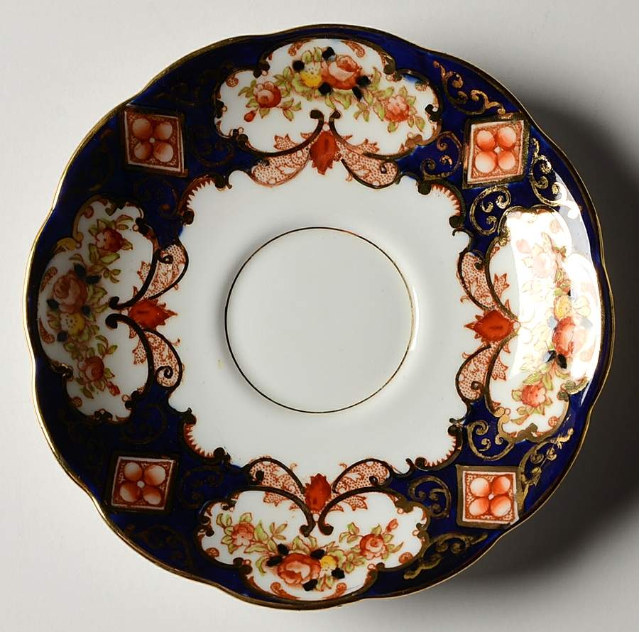 Heirloom (Crown China Stamp, SCALLOPED) Saucer for Footed Cup by Royal Albert-1