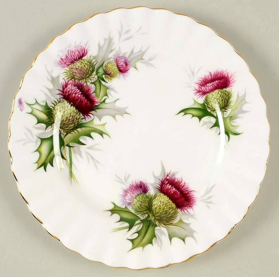 Highland Thistle Bread & Butter Plate by Royal Albert-1