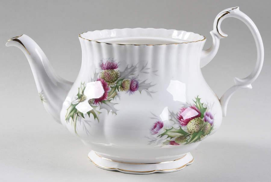 Highland Thistle Teapot No Lid by Royal Albert-1