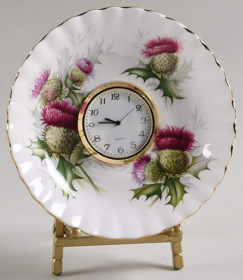 Highland Thistle 6 3/4"-7" Display Clock (Sau) HC by Royal Albert-1