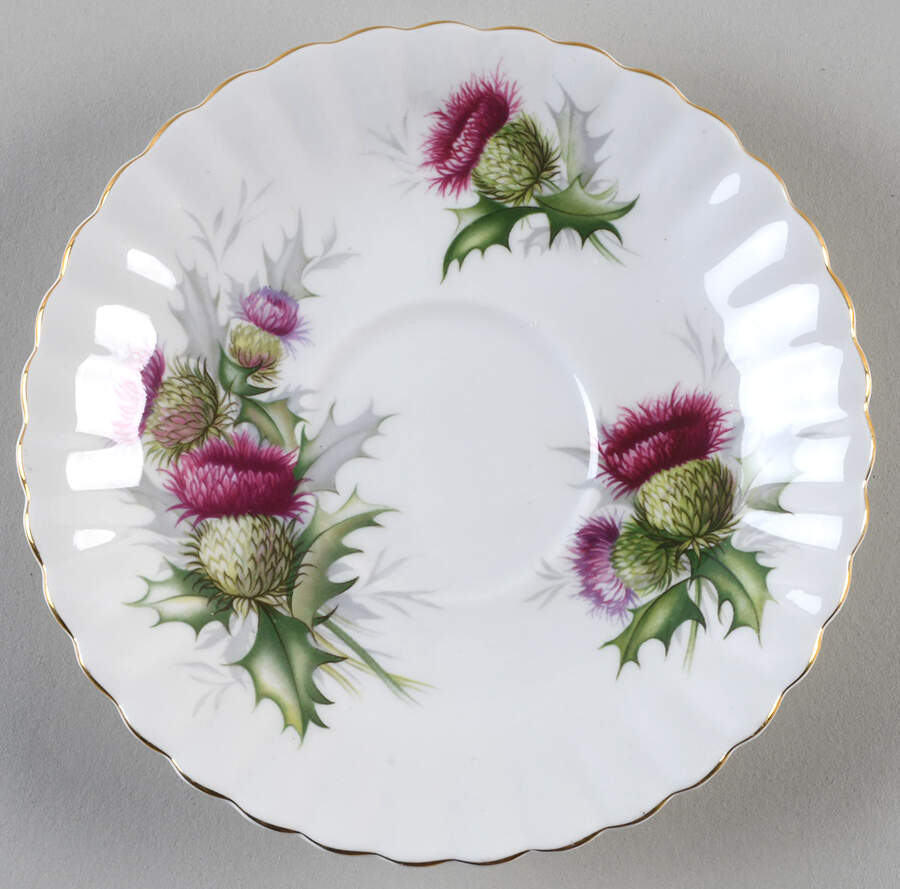 Highland Thistle Saucer for Cream Soup Bowl by Royal Albert-1