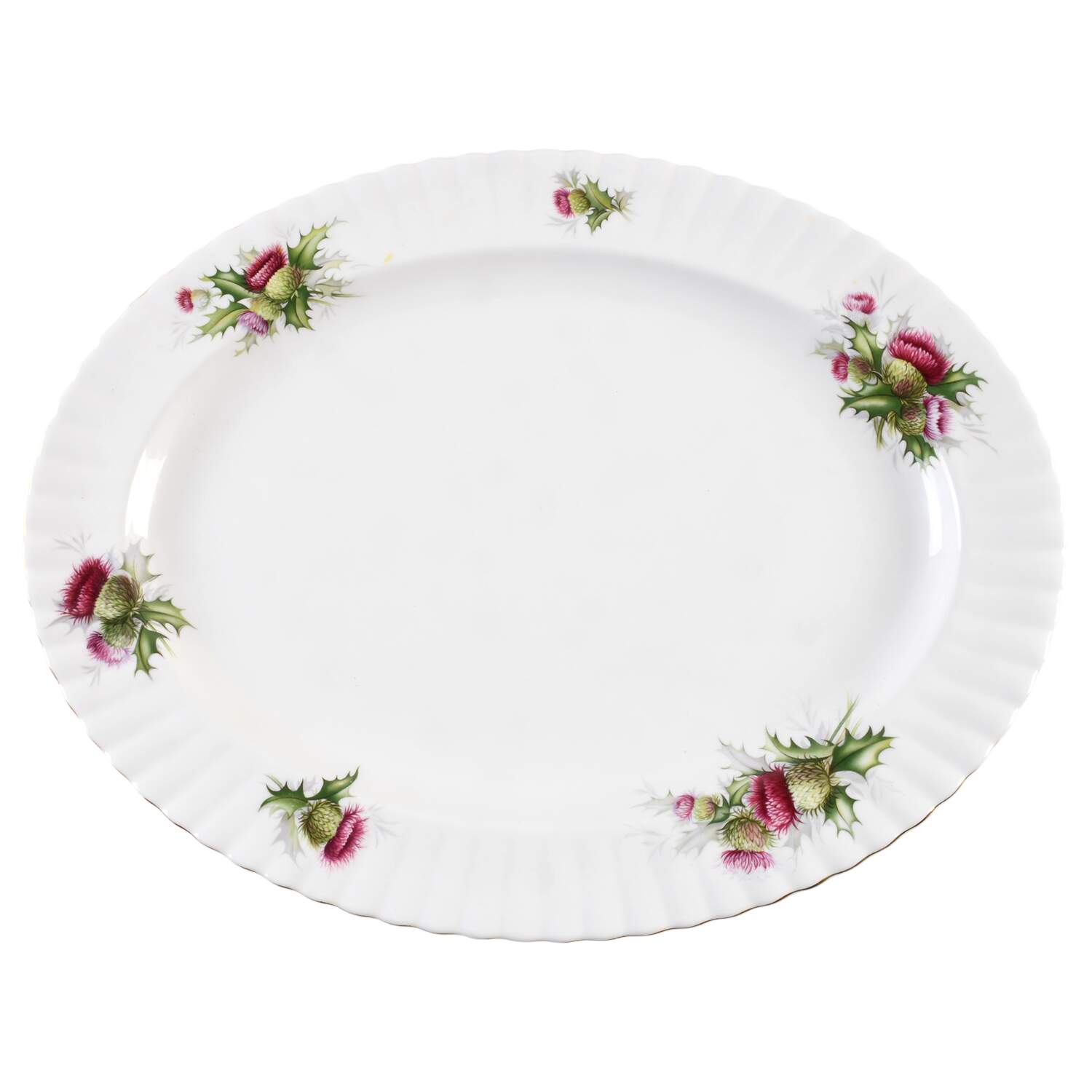 Highland Thistle 16" Oval Serving Platter by Royal Albert-1
