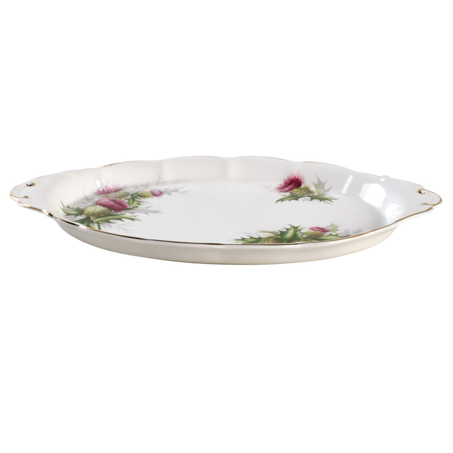 Highland Thistle Tray for Creamer & Sugar with Lid by Royal Albert-1