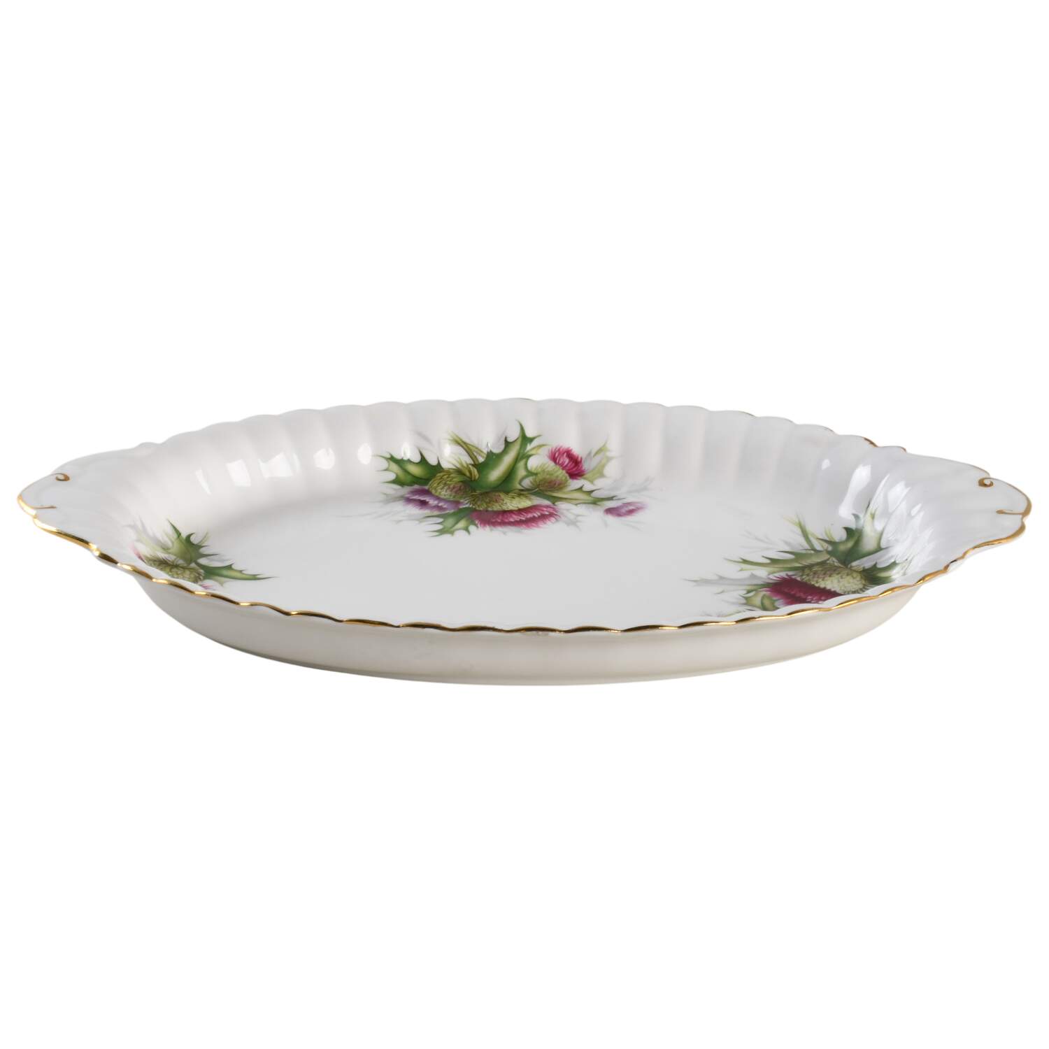 Highland Thistle Tray for Creamer & Sugar with Lid by Royal Albert-1